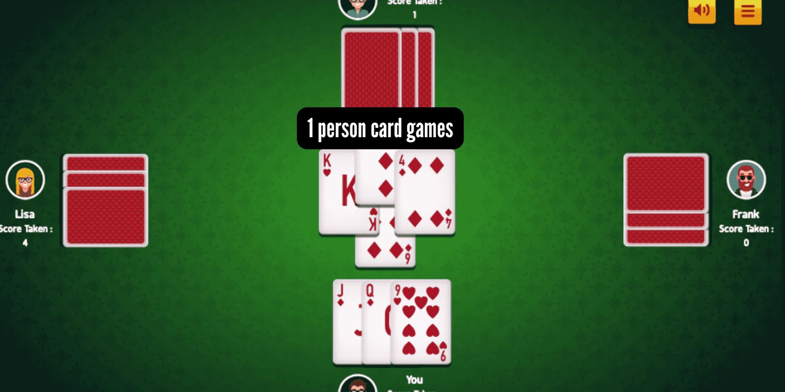 1 person card games