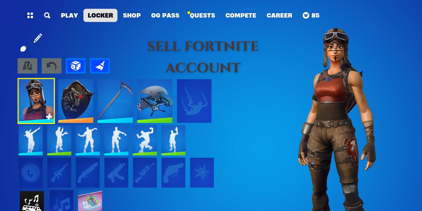sell fortnite account